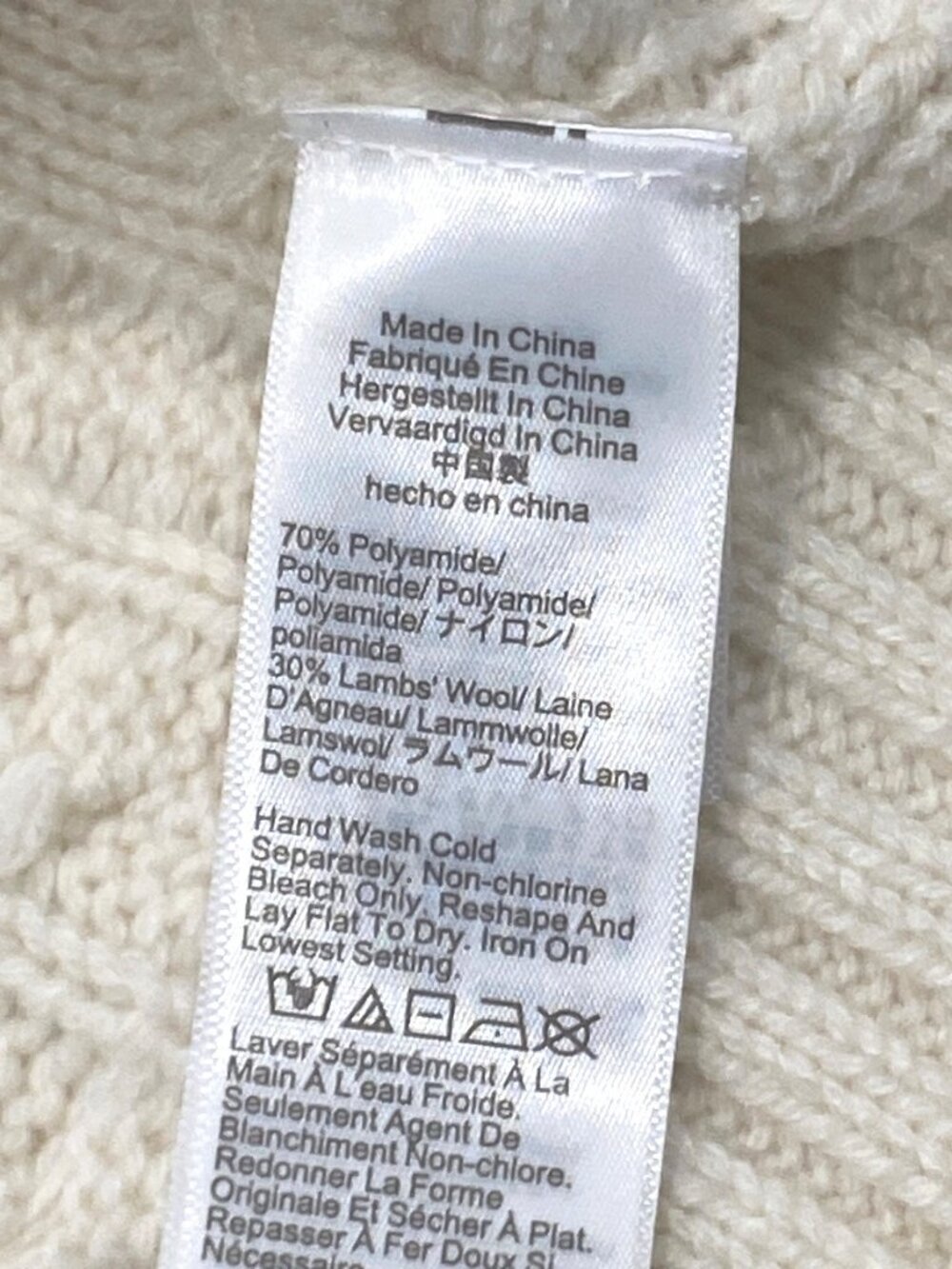 J.Crew Womens Cable Knit Cardigan Sweater Ivory Button-Up Medium preppy basic - Picture 9 of 13